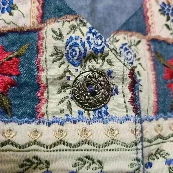 Vintage Tantrum Blues Embroidered Vest Size M - Picture 3 of 7